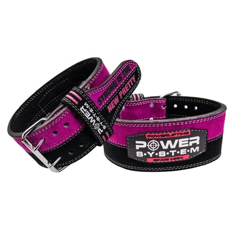 Пояс для пауэрлифтинга Power System PS-3850 Strong Femme Black/Pink S фото товару