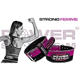 Пояс для пауэрлифтинга Power System PS-3850 Strong Femme Black/Pink M фото товару