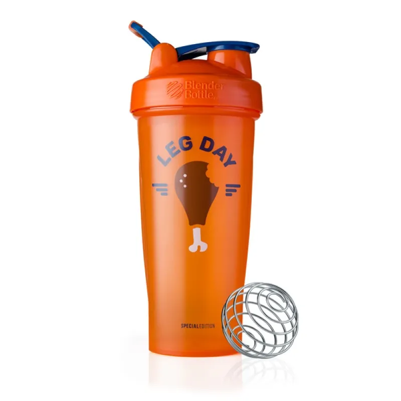 Спортивный шейкер BlenderBottle Classic Loop 820ml Special Edition Leg Day Orange (ORIGINAL) фото товару