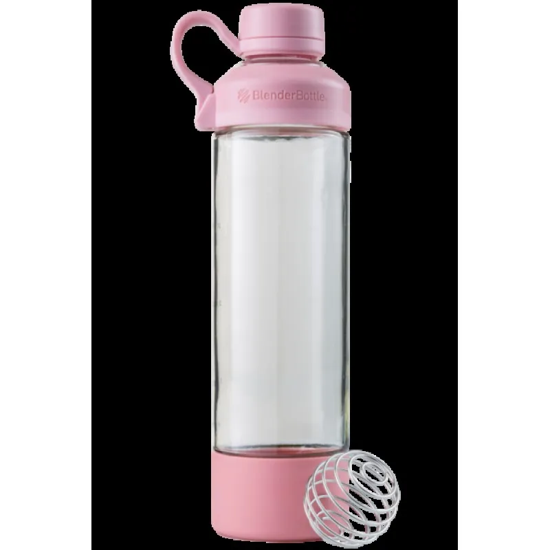 Спортивная бутылка-шейкер BlenderBottle Mantra Glass Pink (СКЛО) 600мл (ORIGINAL) фото товару