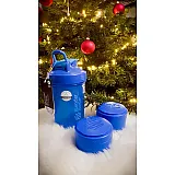 Шейкер спортивный BlenderBottle ProStak 650ml с 2-мя контейнерами Cyan (ORIGINAL) фото товару