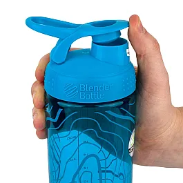Спортивная бутылка-шейкер BlenderBottle SportMixer Signature Sleek AQUA TOPT FLOW 820мл (ORIGINAL)