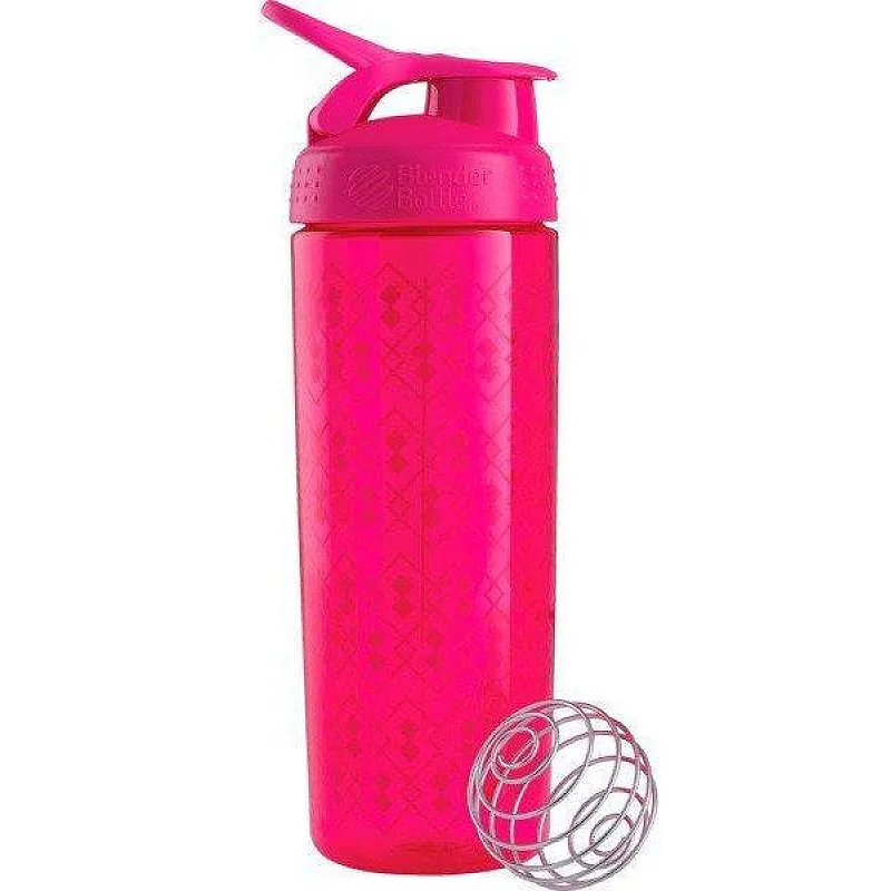 Спортивная бутылка-шейкер BlenderBottle SportMixer Signature Sleek PINK GEO LACE 820мл (ORIGINAL) фото товару