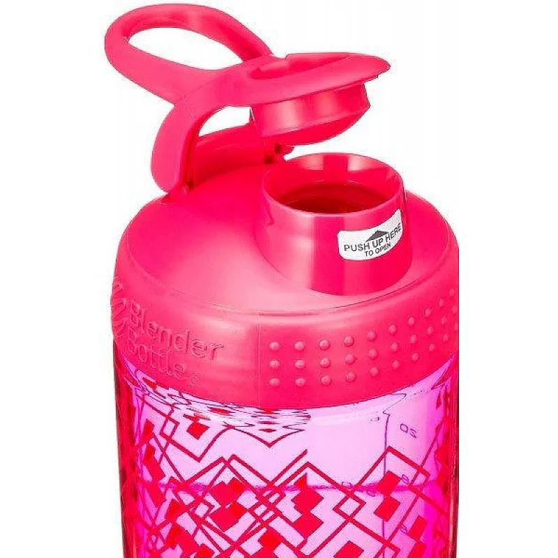 Спортивная бутылка-шейкер BlenderBottle SportMixer Signature Sleek PINK GEO LACE 820мл (ORIGINAL) фото товару