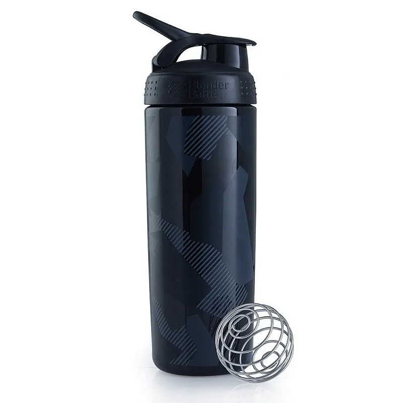 Спортивная бутылка-шейкер BlenderBottle SportMixer Signature Sleek BLACK SHATTERED SLATE 820мл (ORIGINAL) фото товара