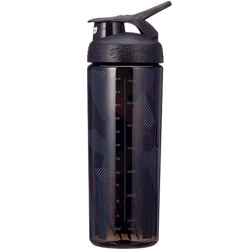 Спортивная бутылка-шейкер BlenderBottle SportMixer Signature Sleek BLACK SHATTERED SLATE 820мл (ORIGINAL) фото товара