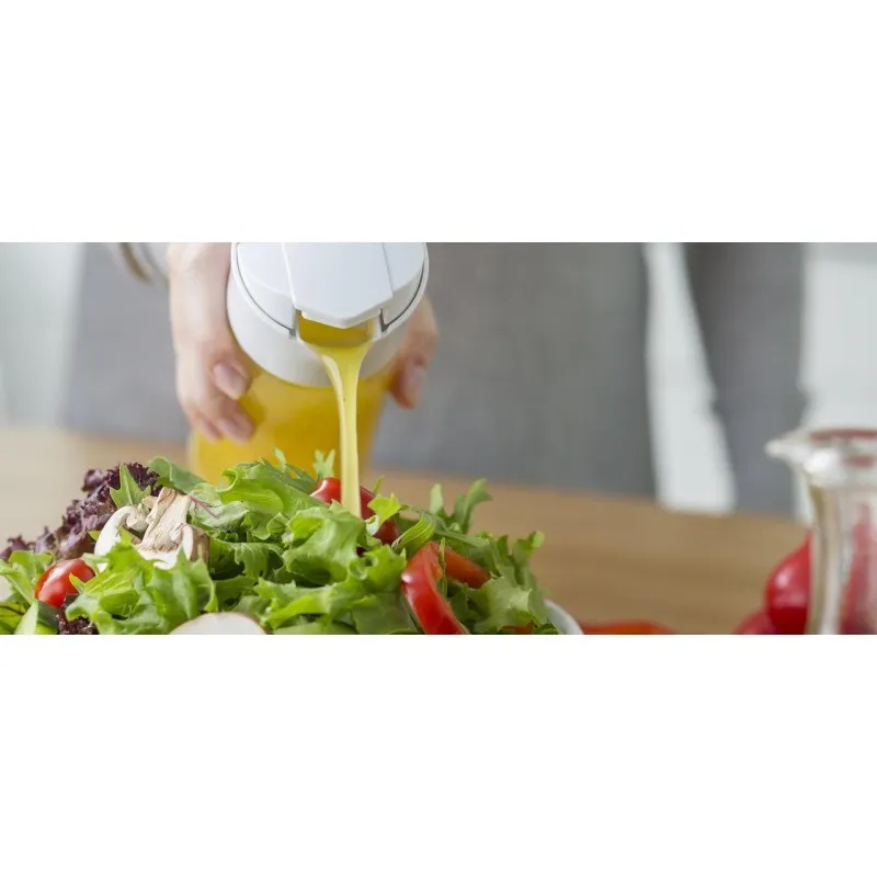 Универсальный блендер для приготовления заправки к салату BlenderBottle Whiskware Dressing Белый (Dressing) фото товару