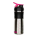 Спортивная бутылка-шейкер BlenderBottle SportMixer Stainless Steel Pink 820мл (из нержавеющей пищевой cтали) фото товара