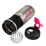 Спортивная бутылка-шейкер BlenderBottle SportMixer Stainless Steel Pink 820мл (из нержавеющей пищевой cтали) фото товара