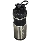 Спортивная бутылка-шейкер BlenderBottle SportMixer Stainless Steel Black 820мл (из нержавеющей пищевой cтали) фото товару