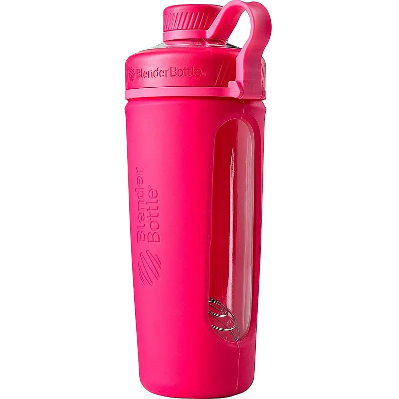 Спортивная бутылка-шейкер BlenderBottle Radian Glass Pink (скло ) 820мл (ORIGINAL) фото товару