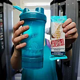 Шейкер спортивный BlenderBottle ProStak 650ml с 2-мя контейнерами Teal (ORIGINAL) фото товару