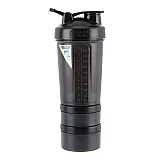 Шейкер спортивный BlenderBottle ProStak 650ml с 2-мя контейнерами Black (ORIGINAL) фото товару