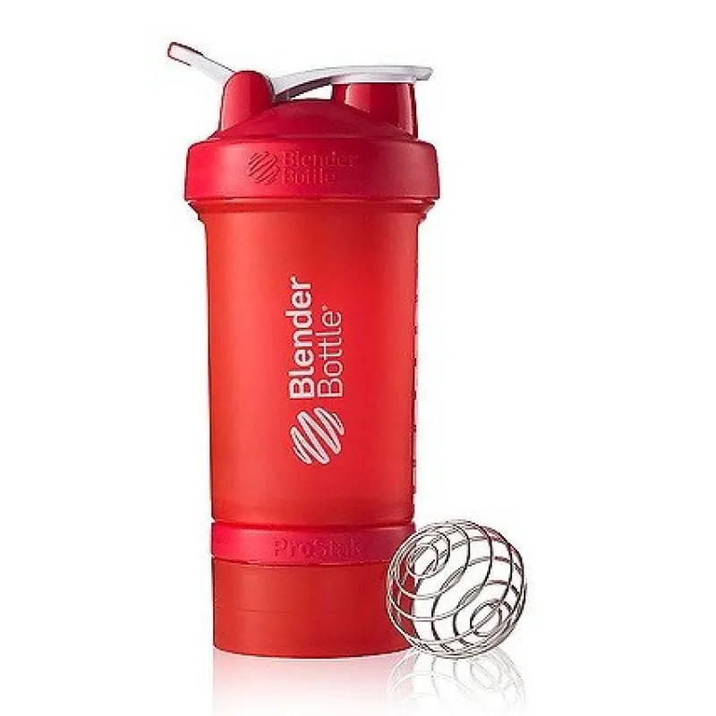 Шейкер спортивный BlenderBottle ProStak с шариком 650 мл красный фото товару