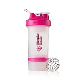 Шейкер спортивный BlenderBottle ProStak с шариком 650 мл Прозрачный-Розовый