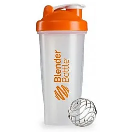 Шейкер спортивный BlenderBottle Classic 28oz/820ml прозрачный/оранжевый (ORIGINAL)