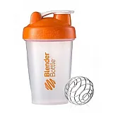 Шейкер спортивный BlenderBottle Classic 20oz/590ml прозрачно/оранжевый (ORIGINAL) фото товара