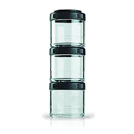 Контейнер спортивный BlenderBottle GoStak 3 Pak Black (ORIGINAL)