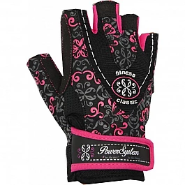 Перчатки для фитнеса и тяжелой атлетики Power System Classy Женские PS-2910 M Black/Pink
