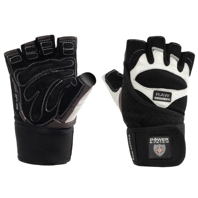 Перчатки для тяжелой атлетики Power System Raw Power PS-2850 L Black/White фото товара