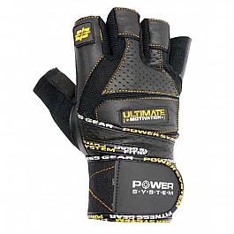 Перчатки для тяжелой атлетики Power System Ultimate Motivation PS-2810 S Black/Yellow