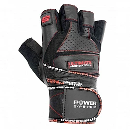 Перчатки для тяжелой атлетики Power System Ultimate Motivation PS-2810 XL Black/Red