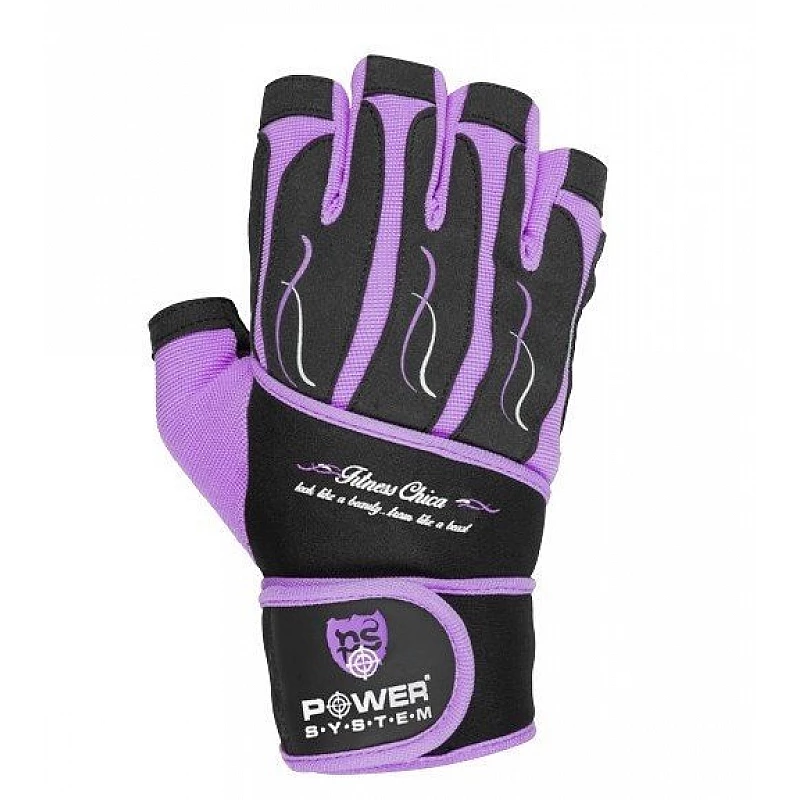 Перчатки для фитнеса и тяжелой атлетики женские Power System Fitness Chica PS-2710 S Purple фото товару