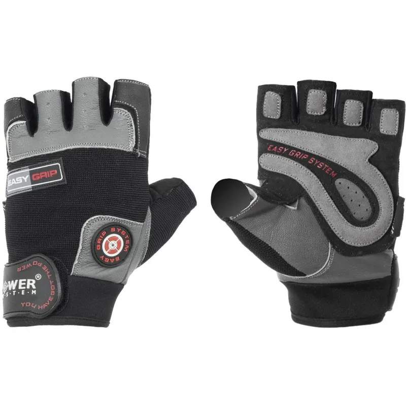 Перчатки для фитнеса и тяжелой атлетики Power System Easy Grip PS-2670 S Black/Grey фото товару
