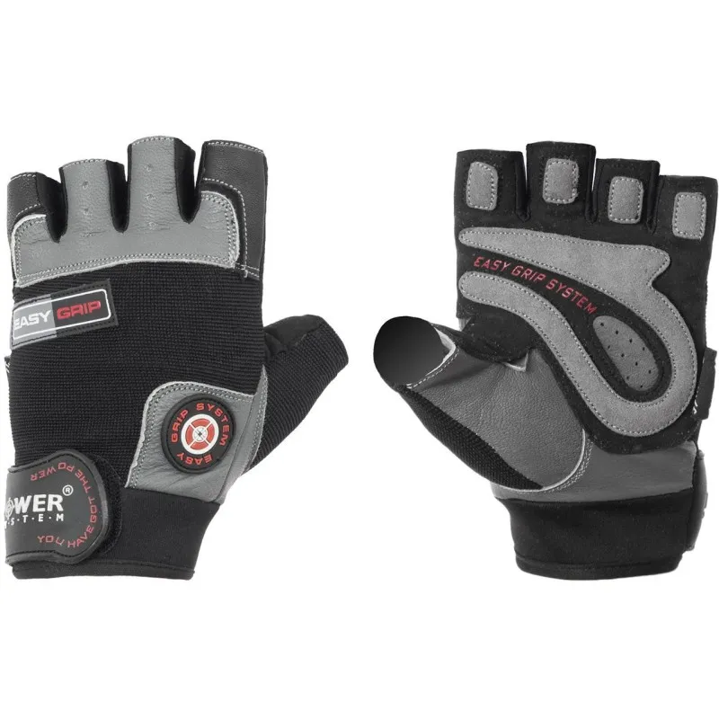 Перчатки для фитнеса и тяжелой атлетики Power System Easy Grip PS-2670 M Black/Grey фото товару