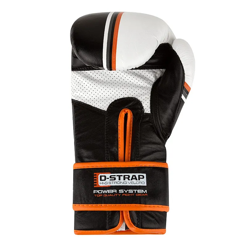Перчатки для бокса PowerSystem PS 5006 Contender 12oz Black/Orange Line фото товара