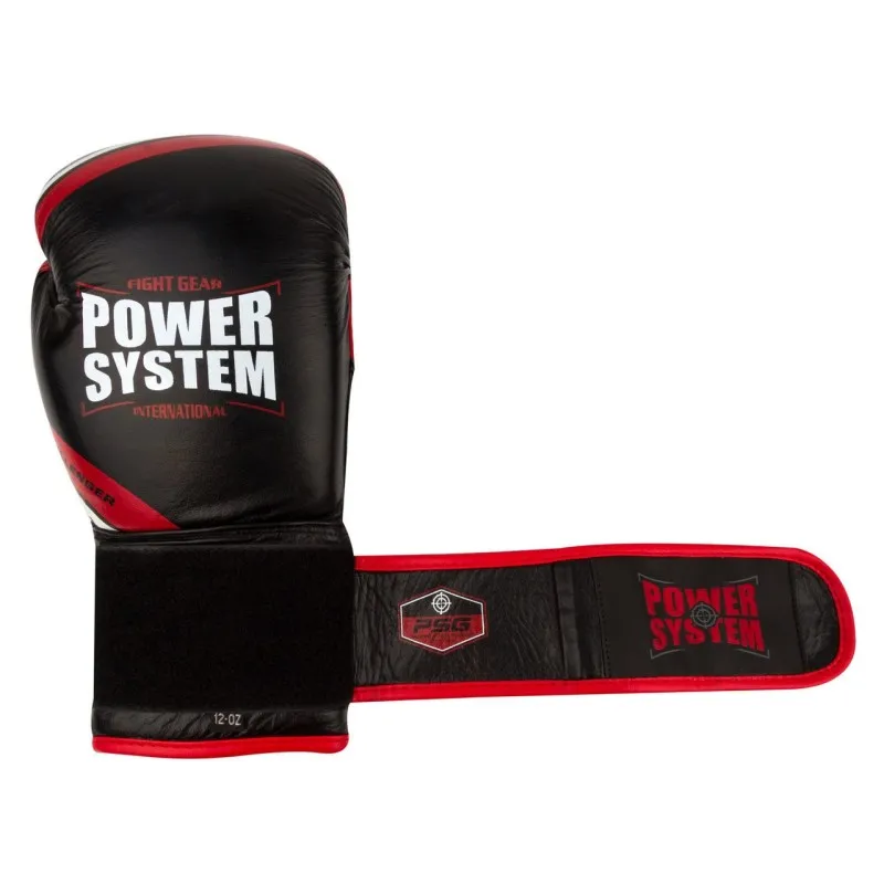 Перчатки для бокса PowerSystem PS 5005 Challenger 16oz Black/Red фото товару