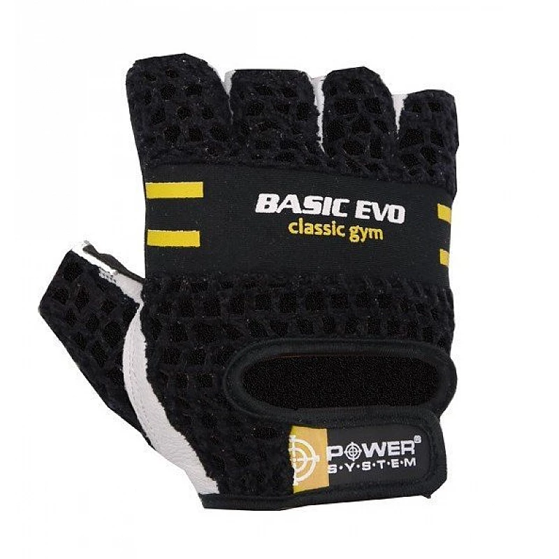 Перчатки для фитнеса и тяжелой атлетики Power System Basic EVO PS-2100 XS Black/Yellow Line фото товару
