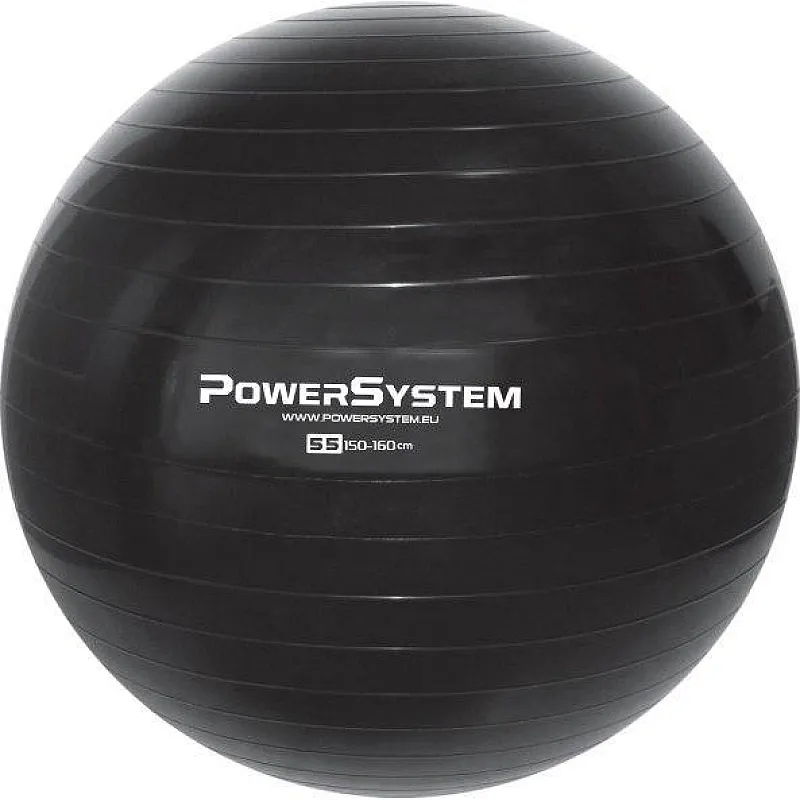 Мяч для фитнеса и гимнастики POWER SYSTEM PS-4011 55cm Black фото товару