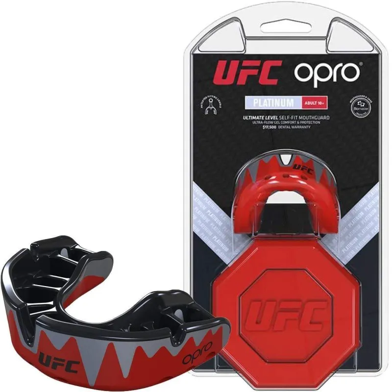 Капа OPRO Platinum UFC Hologram Red Metal/Black фото товару
