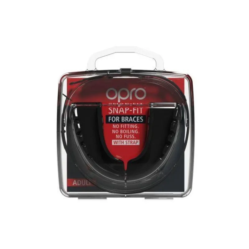 Капа OPRO Snap-Fit FOR BRACES Black фото товару
