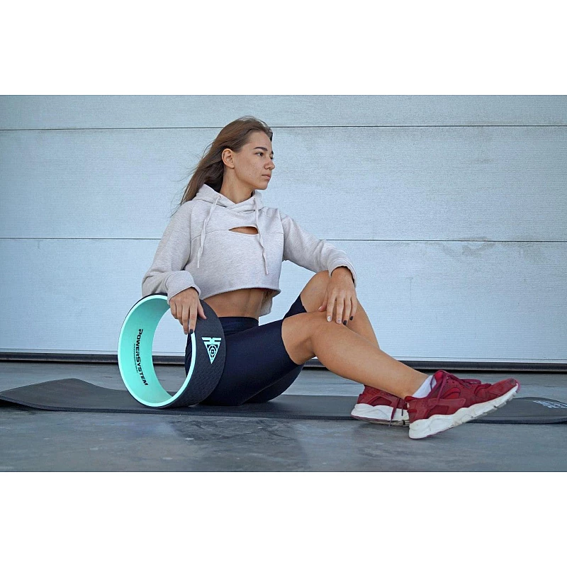 Йога колесо для фитнеса и аэробики Power System Yoga Wheel Pro PS-4085 Black/Green фото товара
