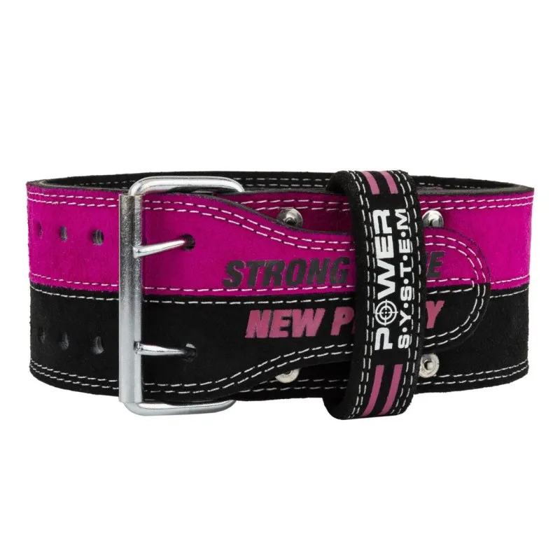 Пояс для пауэрлифтинга Power System PS-3850 Strong Femme Black/Pink S фото товару