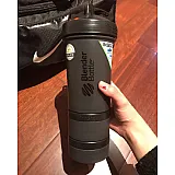 Шейкер спортивный BlenderBottle ProStak 650ml с 2-мя контейнерами Black (ORIGINAL) фото товару