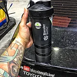 Шейкер спортивный BlenderBottle ProStak 650ml с 2-мя контейнерами Black (ORIGINAL) фото товару