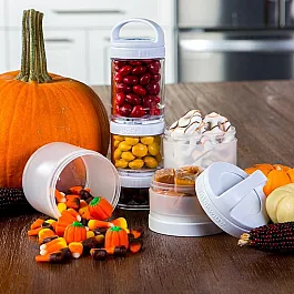 Контейнер спортивный BlenderBottle GoStak Starter 4 Pak White (ORIGINAL)