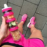 Контейнер спортивный BlenderBottle GoStak Starter 4 Pak Red (ORIGINAL) фото товару