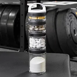 Контейнер спортивный BlenderBottle GoStak Starter 4 Pak Black (ORIGINAL)