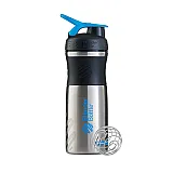 Спортивная бутылка-шейкер BlenderBottle SportMixer Stainless Steel Cyan 820мл (из нержавеющей пищевой cтали) фото товара