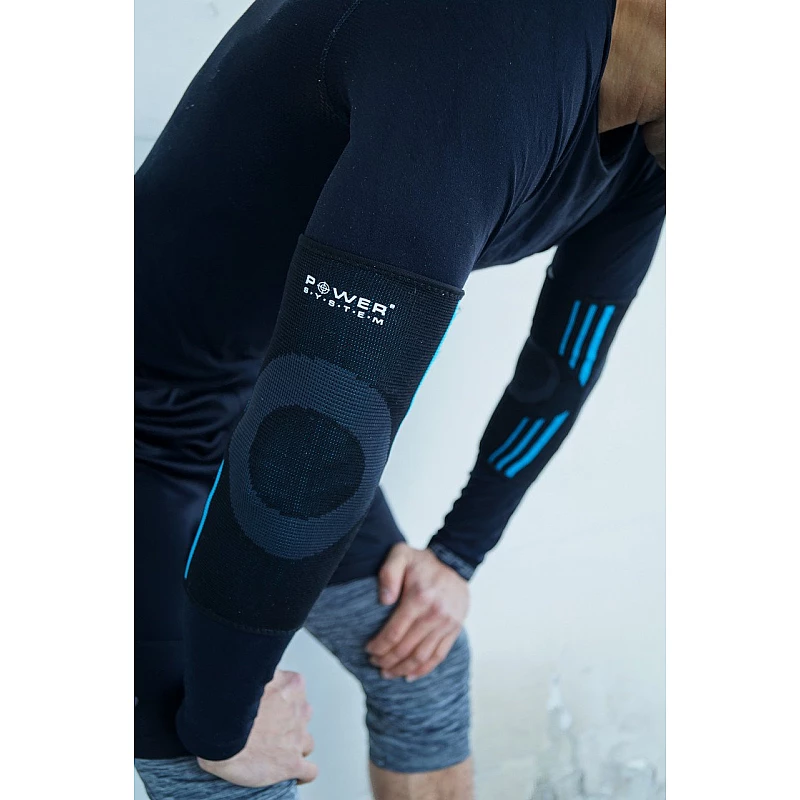 Эластический налокотник Power System Elbow Support Evo PS-6020 XL Black/Blue фото товару