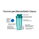 Шейкер спортивный BlenderBottle Classic 590ml Cyan фото товара