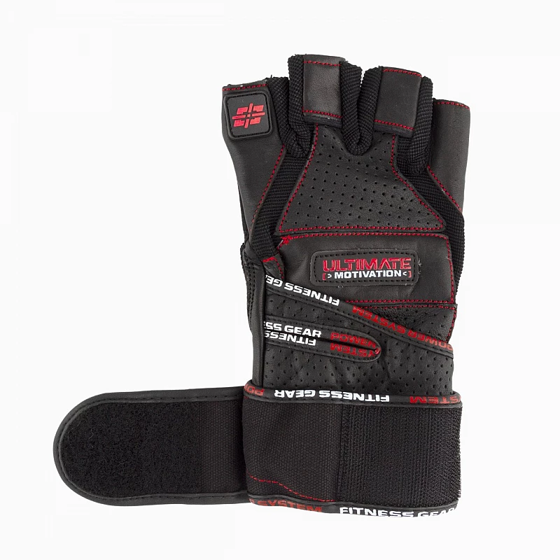 Перчатки для тяжелой атлетики Power System Ultimate Motivation PS-2810 M Black/Red фото товару