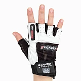 Перчатки для фитнеса и тяжелой атлетики Power System Fitness PS-2300 M Black/White фото товару
