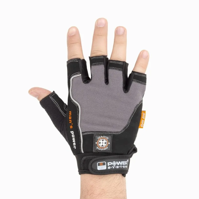 Перчатки для фитнеса и тяжелой атлетики Power System Man’s Power PS-2580 XXL Black/Grey фото товару