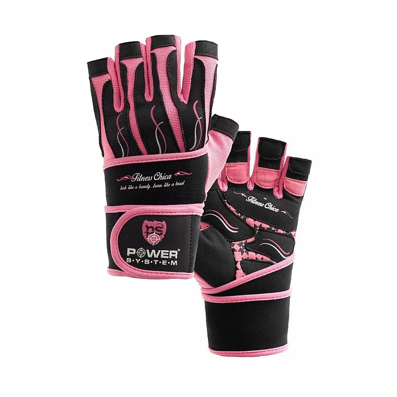 Перчатки для фитнеса и тяжелой атлетики женские Power System Fitness Chica  PS-2710 XS Pink фото товару