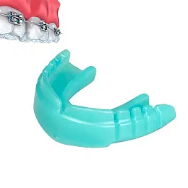 Капа OPRO Snap-Fit FOR BRACES Mint Green Flavoured+Strap